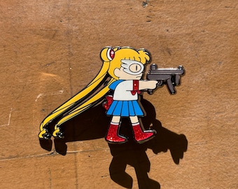 Moon Gunner Guardian Enamel Pin