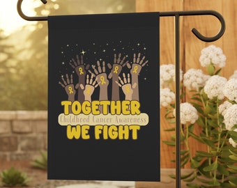 Childhood Cancer Awareness Garden Flag Banner Go Gold for Childhood Cancer Outdoor Garden and Home Decor Gift Cancer Support Lawn Yard Flag
