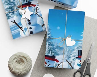 Gangsta Snowman - Papel de regalo navideño festivo - Colección Premium de papel de regalo navideño