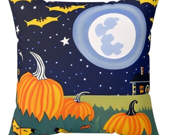 Nostalgic Pumpkin Patch Halloween Pillow - Pumpkin Pillows Autumn Decor and Halloween Gift