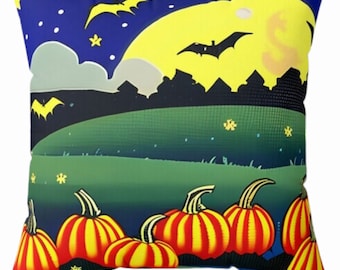 Nostalgic Pumpkin Patch Halloween Pillow - Pumpkin Pillows Autumn Decor and Halloween Gift