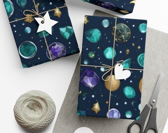 Enchanting Mystical Holiday Collection - Gift Wrapping Paper with Psychic Symbols and Traditional Elegance