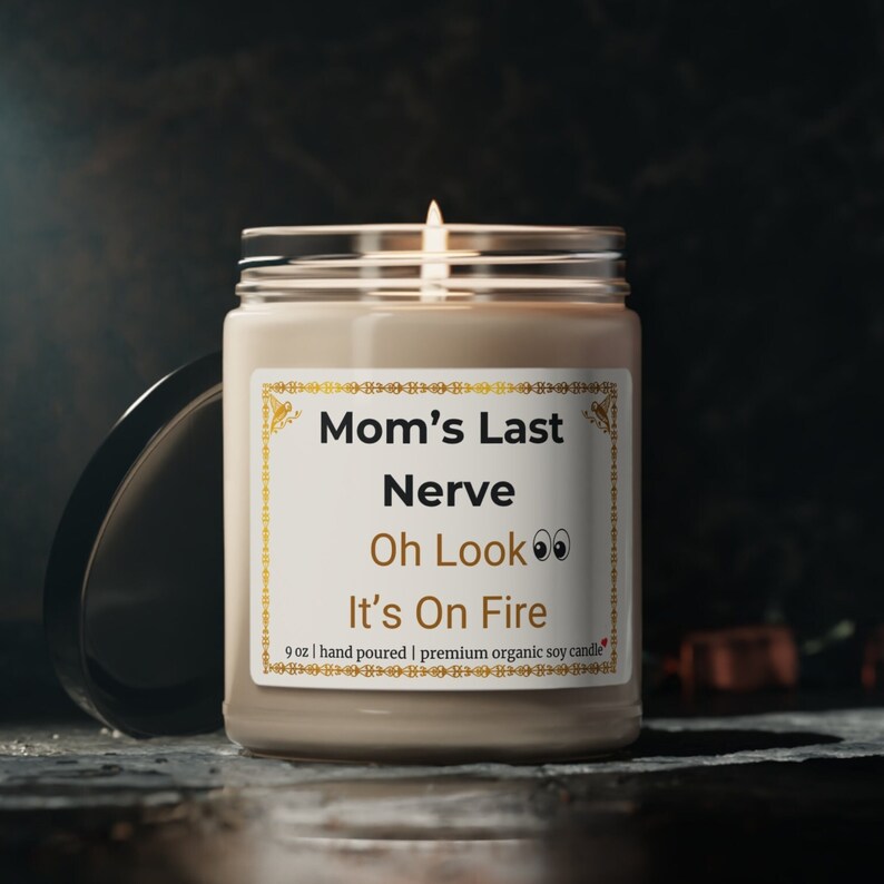 Funny Candle, Mom's Last Nerve Premium Homemade Candles for Mom large 9