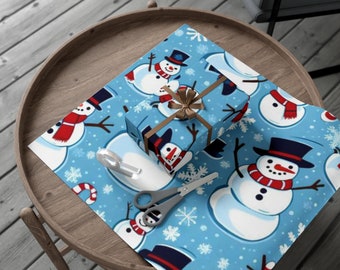 Snowman Love - Papel de regalo navideño festivo - Colección premium de papel de regalo navideño
