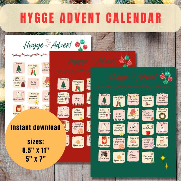 Advent Calendar Hygge Etsy