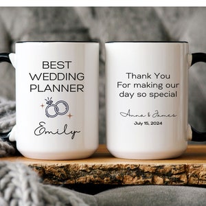 Wedding Planner Gift, Best Wedding Planner Mug, Wedding Planner Thank You Gift, Gift from Bride and Groom, Custom Wedding Coordinator Gift