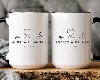 Mr and Mrs Mug, Personalized Mr Mrs Wedding Mug, Custom Wedding Gift, Bride and Groom Mug, Custom Gift For Bride, Bridal Shower Gift