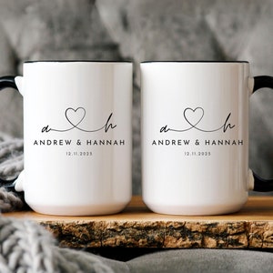 Mr and Mrs Mug, Personalized Mr Mrs Wedding Mug, Custom Wedding Gift, Bride and Groom Mug, Custom Gift For Bride, Bridal Shower Gift