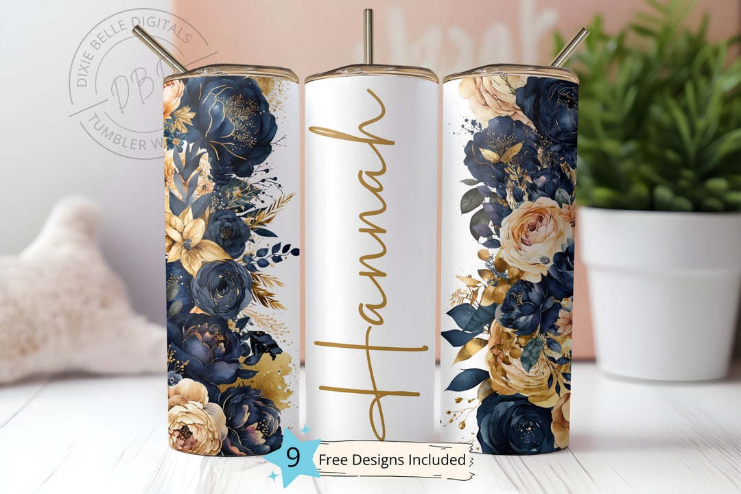 Add Your Name 20 Oz Skinny Tumbler Sublimation Design Digital Download ...