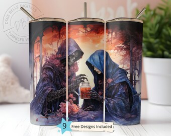 Skeleton Lovers Tumbler 20 oz Skinny Tumbler Sublimation Design Digital Download PNG Instant DIGITAL, Halloween Skeleton Tumbler Wrap