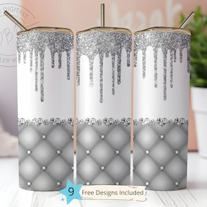 Bling Tumbler 20 oz Skinny Tumbler Sublimation Design Digital Download PNG Instant DIGITAL, Rhinestone Tumbler
