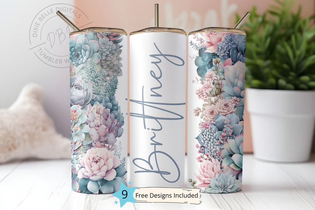 Add Your Name 20 Oz Skinny Tumbler Sublimation Design Digital Download ...