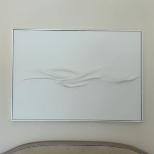 Large Handmade Sculptural Wall Art – Textured Clay Abstract Design, Unique Home Décor