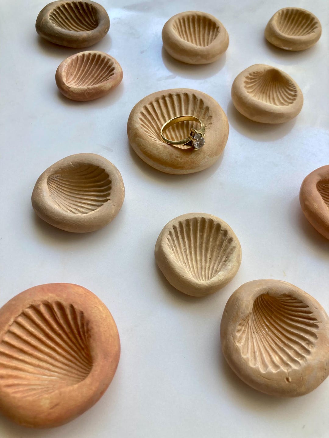 Shells Nature Inspired Art Clay Art Art Deco Mini Wall Decoration - Etsy