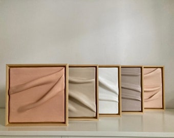 Handmade Sculptural Wall Art | Framed Textured Clay & Plaster Design