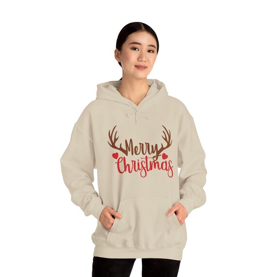 Funny Merry Christmas Hoodie, Festive Xmas Hooded Sweatshirt, Holiday  Graphic Jumper, Winter Apparel, Santa Claus Pullover, Cozy Christmas