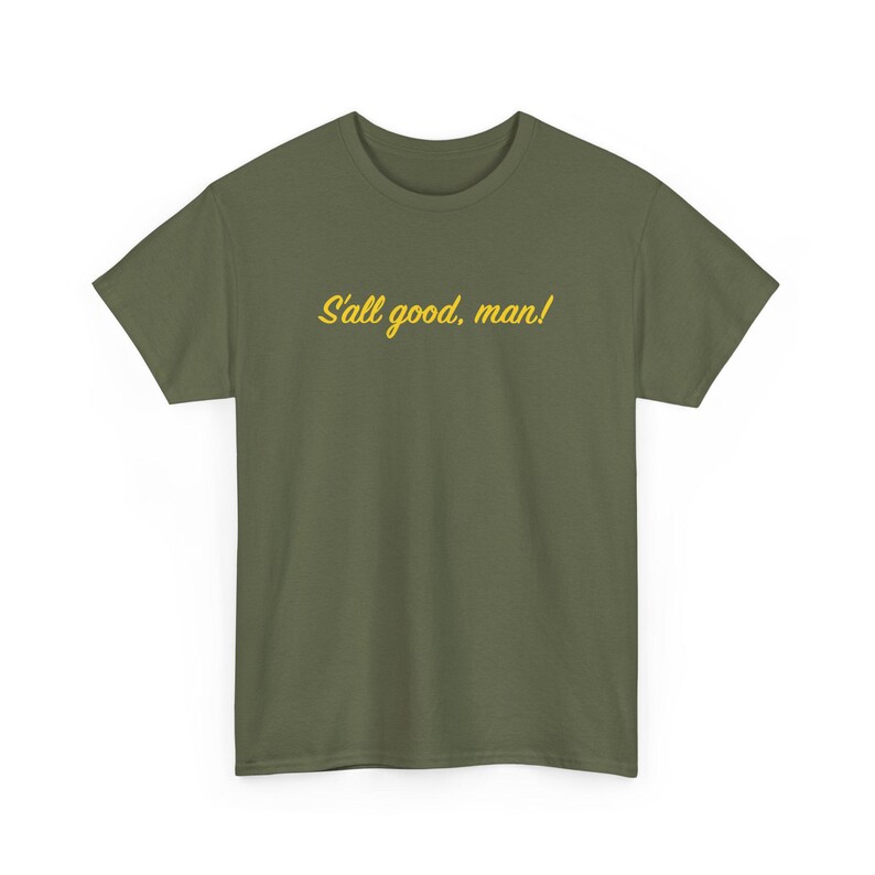 ¡Todo bien, amigo! Camiseta unisex de algodón grueso, camiseta gráfica informal, corte holgado, regalo para amigos, para uso diario. imagen 3