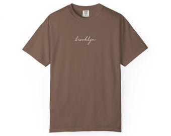 T-shirt unisexe Brooklyn New York Comfort Colors®, graphisme urbain vintage, haut souvenir de voyage NYC, streetwear urbain rétro, vêtements new-yorkais