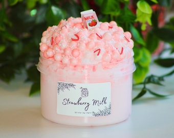 Slime „Strawberry Milk“ - Foam Slime