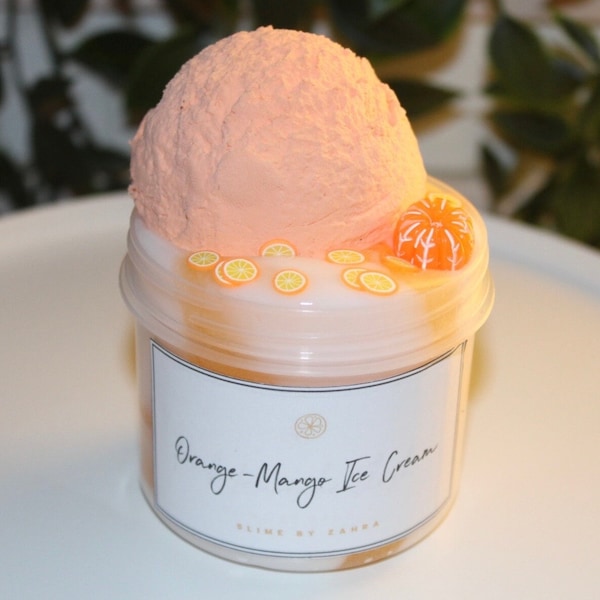 Slime “Orange-Mango Ice Cream” 135 ml - Slime by Zahra