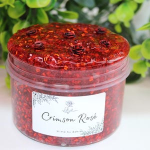 Slime "Crimson Rosé" - Bingsu Beads Slime
