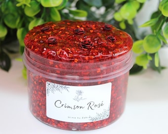 Slime "Crimson Rosé" - Bingsu Beads Slime