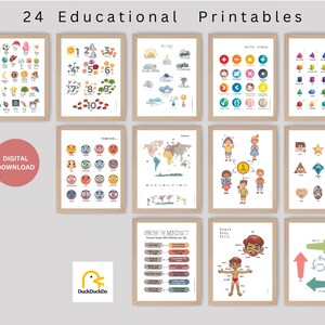Pósteres creativos del alfabeto para el aula / Descarga digital educativa imprimible / Pósteres de aprendizaje para niños / Arte mural para guardería / Decoración del aula
