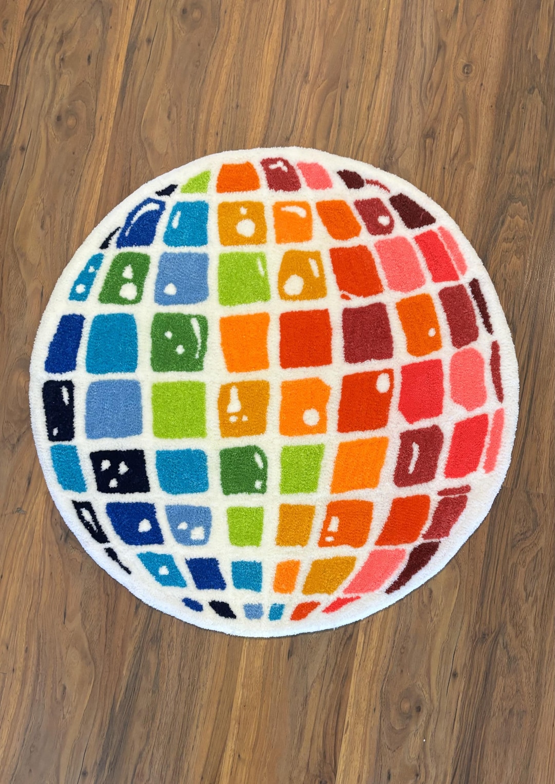 Rainbow Disco Rug - Tufted by Doodlebugsrugs - Etsy