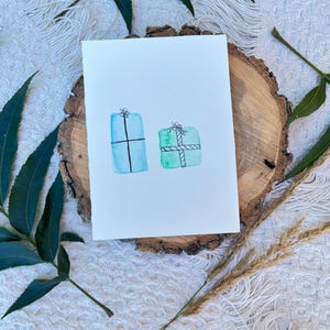 handmade, watercolor, birthday card