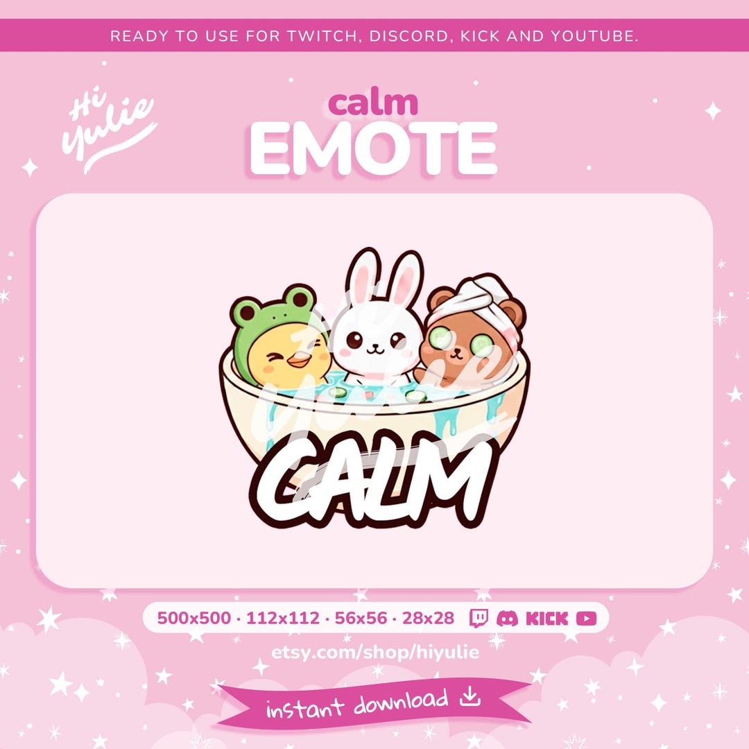 Calm Emote for Twitch, Discord, Kick, Youtube (digital Download) - Etsy UK