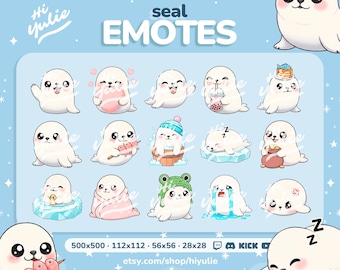 Seal Emotes for Twitch, Discord, Youtube (digital Download) - Etsy
