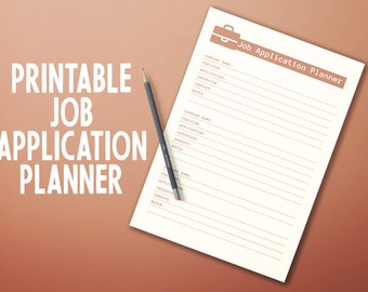 Printable Job Search Planner Template PDF Job Search Tracker Interview Log Job Application Tracker Instant Download
