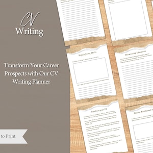 CV/Resume Planner | Resume Writing | Job Application Planner | Applying For Job Made Easy