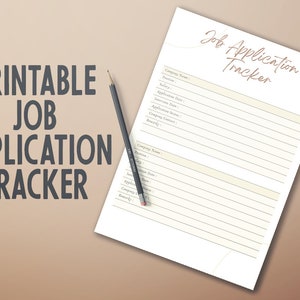 Printable Career Tracker Template PDF Format with Interview Log, Job Application Tracker Instant Download