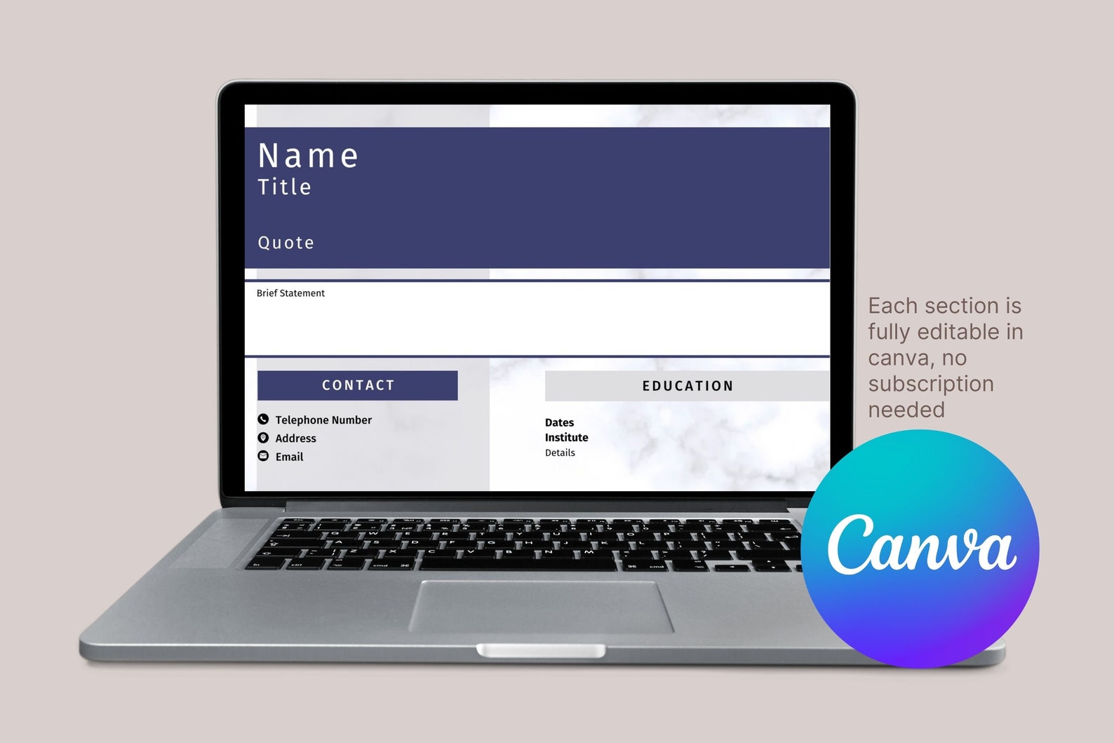 Resume Template CV Template Professional Resume Template for Canva