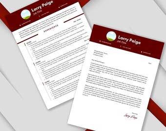 Resume Template ATS Resume Template  Two Page ATS Resume  Cover letter Template Minimalist Resume