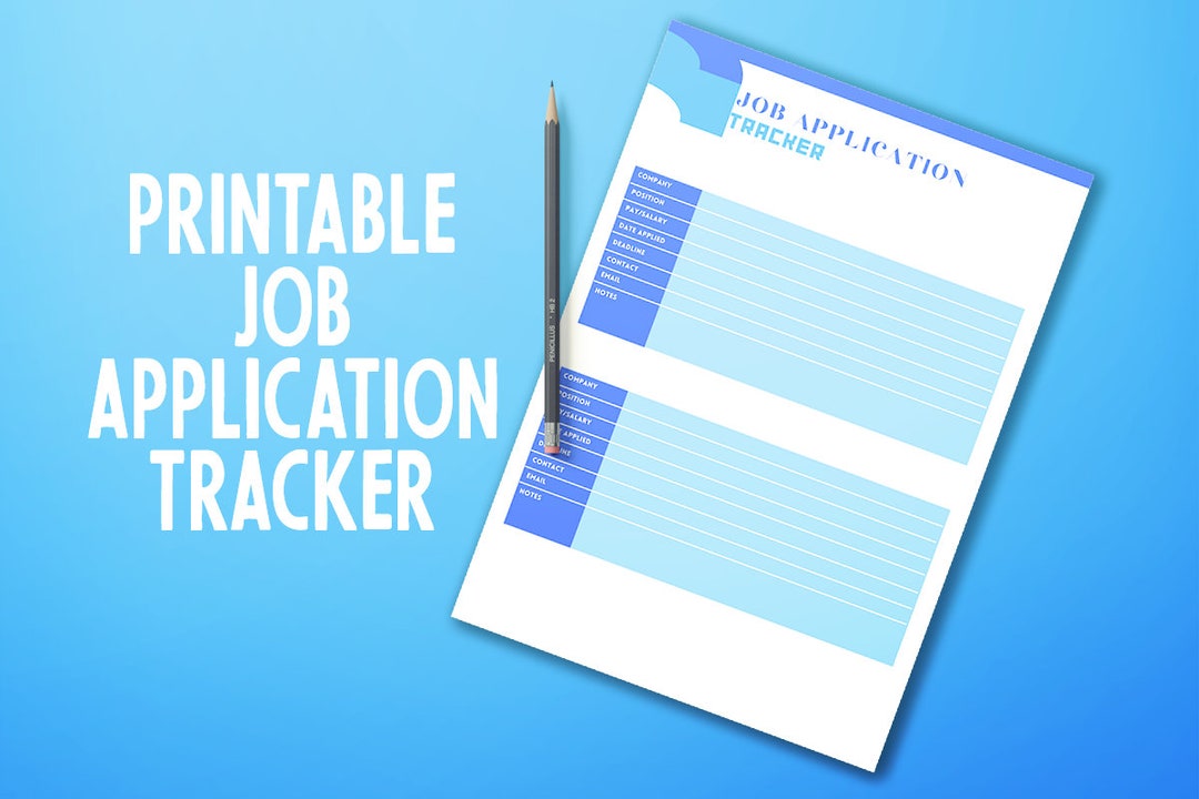 Job Application Tracker, and Interview Tracker , Instant Download ...