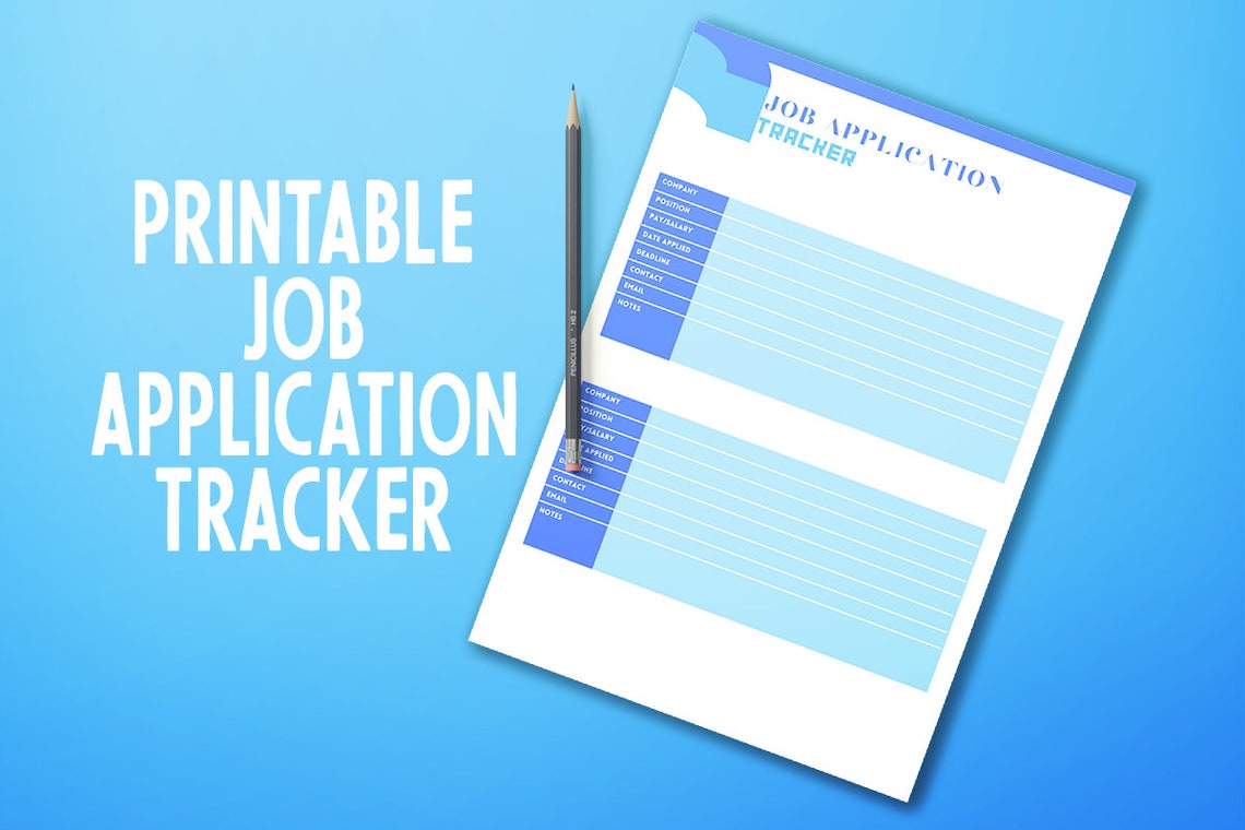 Job Application Tracker, and Interview Tracker , Instant Download ...
