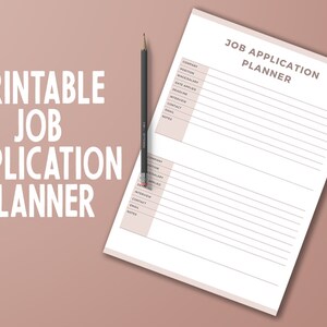 Job Application Planner, and Interview Tracker , Instant Download, PRINTABLES Pdf