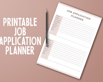 Job Application Planner, and Interview Tracker , Instant Download, PRINTABLES Pdf