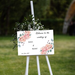 Wedding welcome sign template, DIY welcome sign, ceremony sign
