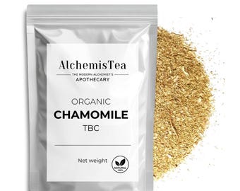 Organic German Chamomile Flowers Tea Bag Cut (TBC) - Caffeine-Free, Relaxing Herbal Tea, Floral & Soothing