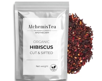 Organic Hibiscus Tea - Cut & Sifted, Caffeine-Free