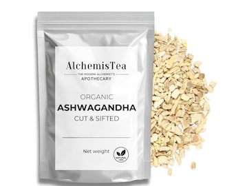 Organic Ashwagandha Root – Cut and Sifted | Adaptogenic Herbal Root | 4oz & 1lb
