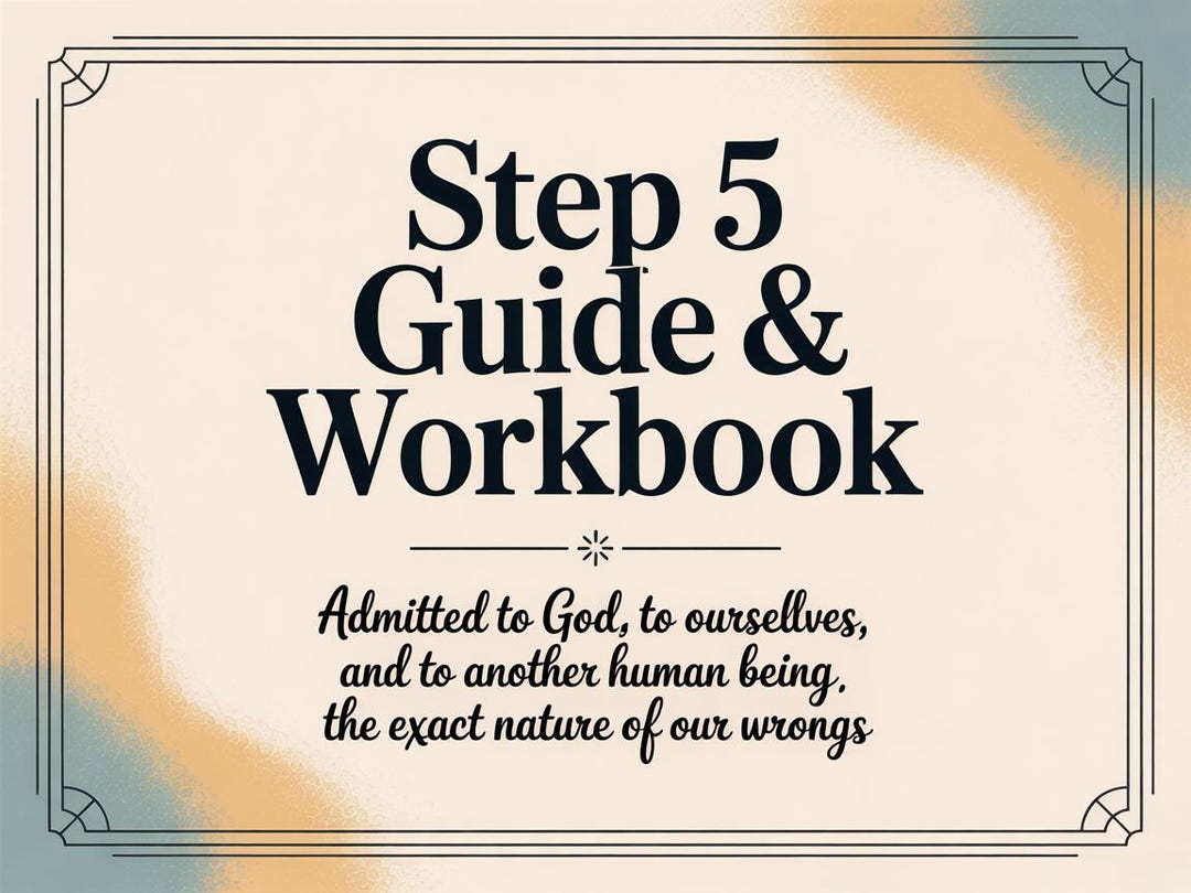 AA Fifth Step Recovery Guide and Workbook Digital Download: AA Step 5 ...