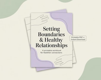 Boundaries Workbook | Healthy Relationships Guide | Self-Growth PDF | Digital Download Codependency, Recovery, Emotional Wellness
