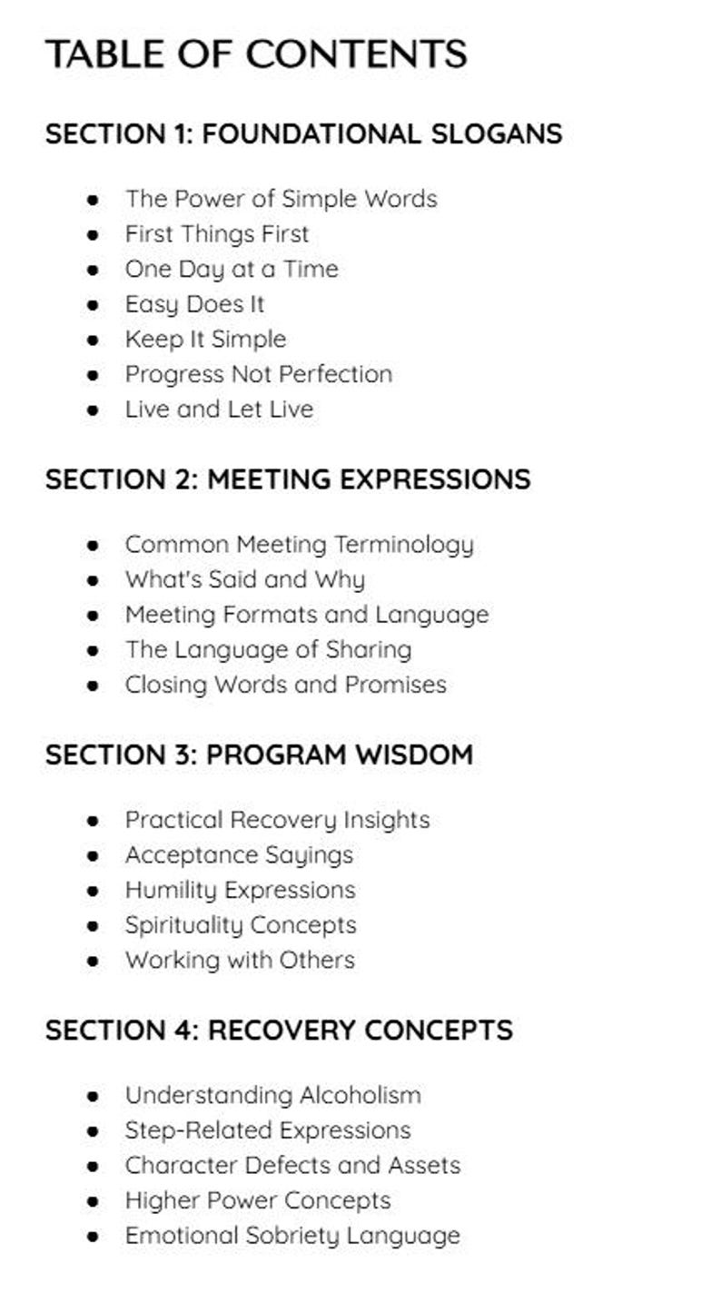 AA Meeting Guide: Sayings, Slogans & Expressions (digital PDF ...
