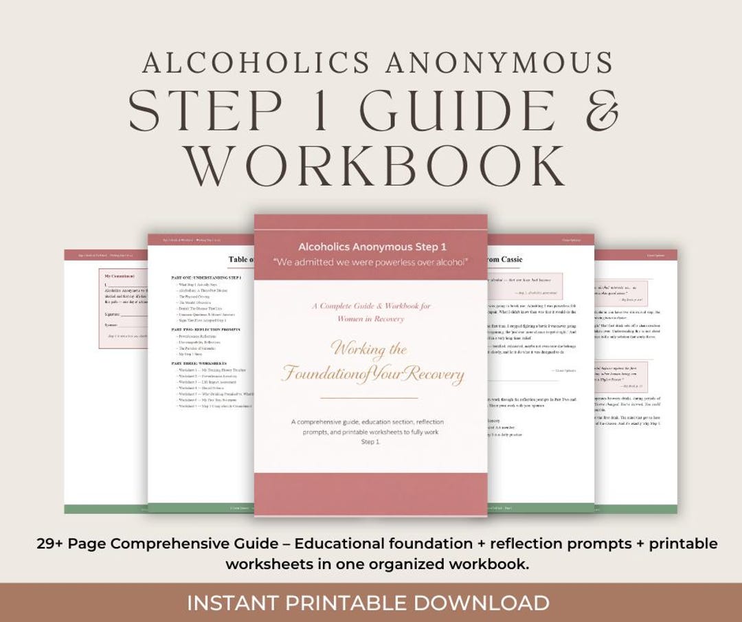 AA Step 1 Workbook for Women - Powerlessness Recovery Guide, Alcoholics ...