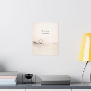 Becoming Is Not Linear Wall Art Print, Abstract Healing Quote Poster, Therapist Office Decor, Neutral Watercolor Personal Growth Artwork image 13