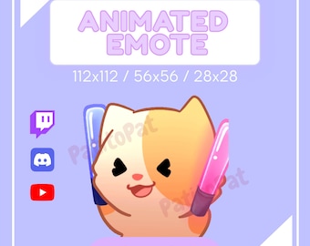 Animated Hype Cat Emote for Streamers (Twitch, Youtube and Discord)